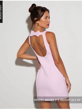 Vici Pierre Back Bow Mini Dress - Sz L (fits more like a M)